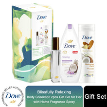 Load image into Gallery viewer, Dove Blissfully Relaxing Body Collection Gift Set with Room Fragrance Spray