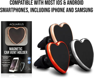 Car Vent Universal Dock Station Magnetic Car Phone Holder Heart Space Grey