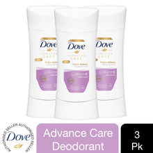 Load image into Gallery viewer, 3pk 62ml Dove Clean Touch Antiperspirant Deodorant Stick, Violet &amp; Jasmine Scent