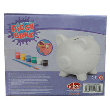 Load image into Gallery viewer, Tobar Paint Your Own Ceramic Piggy Bank with Brush &amp; Six Paints For Ages 5Years+