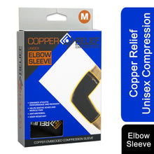 Load image into Gallery viewer, Copper Relief Unisex Compression Elbow Sleeve