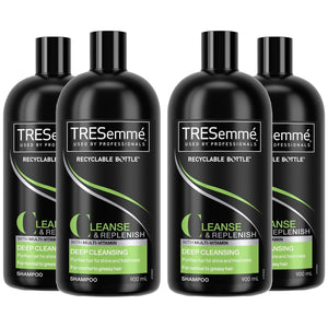 4x 900ml Tresemme Deep Cleansing Cleanse & Replenish Shampoo with Multi-Vitamin