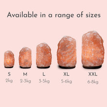 Load image into Gallery viewer, Haven Himalayan Crystal Handcrafted Salt Lamp on a Premium Wooden Base - Small