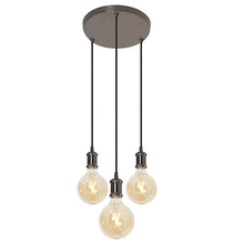Load image into Gallery viewer, WiZ WiFi SMART LED 3way Plate or 3way Bar Pendant with G125 Amber Vintage Lamps