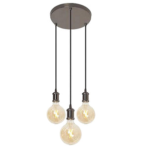 WiZ WiFi SMART LED 3way Plate or 3way Bar Pendant with G125 Amber Vintage Lamps