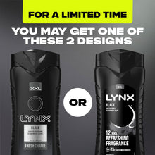 Load image into Gallery viewer, 3pk of 250ml Lynx 12hrs Refreshing Fragrance Shower Gel with 100% Moisturisers