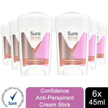 Load image into Gallery viewer, 6x 45ml Sure Women 96 H Anti-Perspirant Deodrant Cream For Maximum Protection