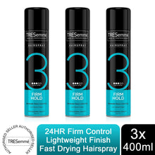 Load image into Gallery viewer, TRESemme 24 Hour Frizz Control Hair Spray, Firm Hold, 3 Pack, 400ml