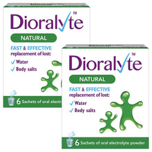 Load image into Gallery viewer, 2pk Dioralyte Natural Fast&amp; Effective Replacement of Lost Water&amp;Body Salts,6 Sac
