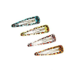Perfect Basic Colourful Acrylic Glitter Clips Hair Accessories, 24 Pieces