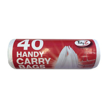 Load image into Gallery viewer, Tidyz Extra Strong Handy Bags With Tie Handle for 15L Pedal Bin Roll of 40