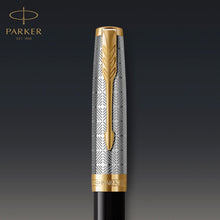 Load image into Gallery viewer, Parker Sonnet BallPoint Pen Premium Metal 18K Gold Nib Black Ink Gift Box