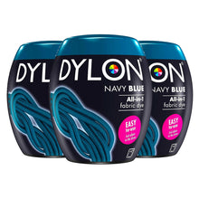 Load image into Gallery viewer, DYLON Washing Machine Fabric Dye Pod, Navy Blue, 3 Packs of 350g