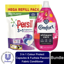 Load image into Gallery viewer, Laundry Bundle 1x50W Persil Colour Capsules &amp; 1x58W Comfort Fabric Conditioner