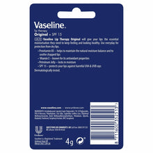 Load image into Gallery viewer, 3x4g Vaseline Lip Therapy+SPF15 PetroleumJelly Stick - Aloe/Original/Cocoa/Rosy