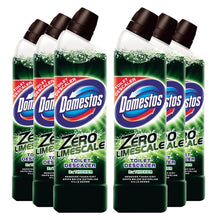 Load image into Gallery viewer, Domestos Zero Limescale Toilet Descaler Removes 100% Limescal 750 ml, 6 Pack