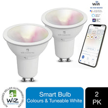 Load image into Gallery viewer, WiZ LED GU10 Smart Bulb WiFi &amp; Bluetooth RGBW Colours Tuneable White &amp; Dimmable, 2 Pack