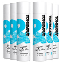 Load image into Gallery viewer, 3pk of Each Toni &amp; Guy Smooth Defination Shampoo &amp; Conditioner Duo for Dry Hair
