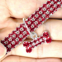 Load image into Gallery viewer, AQ Luxury Diamond Small Collar for Pet - Red