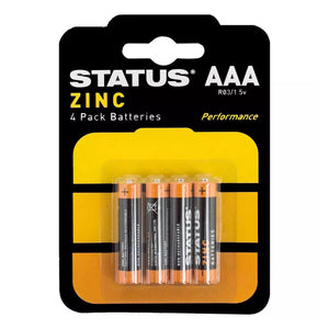 Status Zinc AAA Performance Batteries - Pack 4