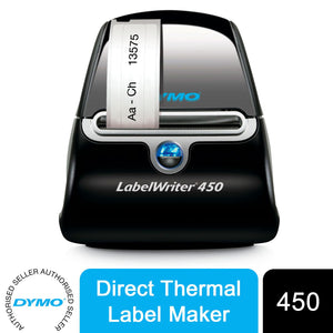 DYMO Label Writer 450 Label Printer Label Maker Direct Thermal Pc Connect, Black