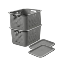 Load image into Gallery viewer, 2 of Each SmartStore Recycled20 Storage Box 13L &amp; Basket PlasticLid,Taupe