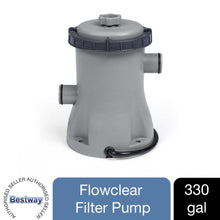 Load image into Gallery viewer, Bestway Flowclear 330gal Filter Pump Swimming Pool, Grey
