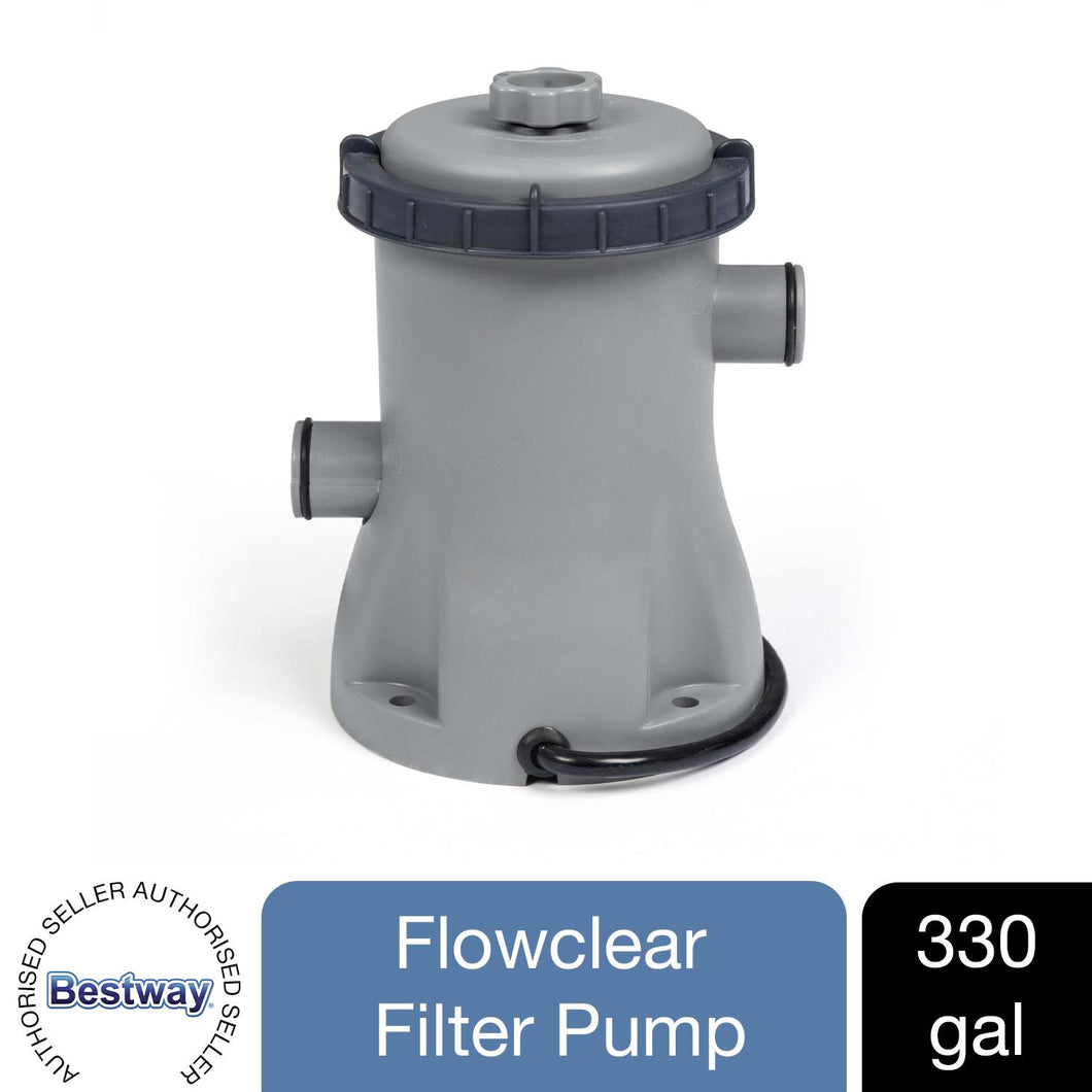 Bestway Flowclear 330gal Filter Pump Swimming Pool, Grey