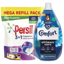 Load image into Gallery viewer, Laundry Bundle 1x50W Persil Colour Capsules &amp; 1x58W Comfort Fabric Conditioner