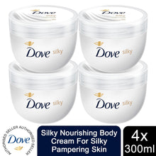 Load image into Gallery viewer, 4pk of 300ml Dove Silky Nourishing Body Cream For Silky Pampering Skin