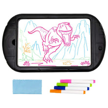 Load image into Gallery viewer, Doodle Kid&#39;s 15.4 Inch Magic LED Light Dinosaur Pictures Magic Drawing Board