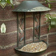 Load image into Gallery viewer, Peckish Secret Garden Wall Hanging Bird Table Feeder Metal Build 32cm Height