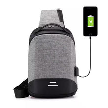Load image into Gallery viewer, Aquarius Small AntiTheft Backpack and School Bag with USB Charging Port - Grey