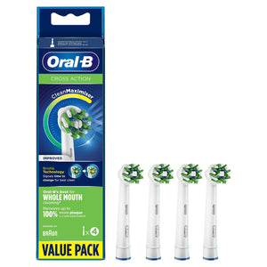 4xOral-B FlossAction, CrossAction, 3D White or Sensi Clean Toothbrush RefillHead