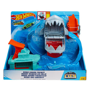 Hot Wheels PK5 Diecast and Mini Toy Cars (Assorted) And Robo Shark Frenzy