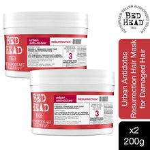 Load image into Gallery viewer, Bed Head by TIGI Urban Antidotes Resurrection Hair Mask for Damaged Hair 200gm, 2pk