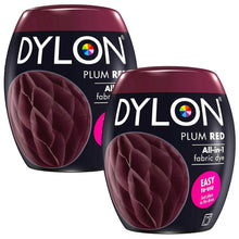 Load image into Gallery viewer, DYLON Washing Machine Fabric Dye Pod, Plum Red, 2 Packs of 350g