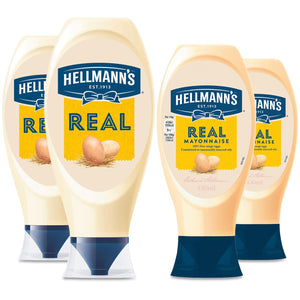 Hellmann's Real 100% Eggs Free Mayonnaise Squeezy Bottles of 430ml&750ml