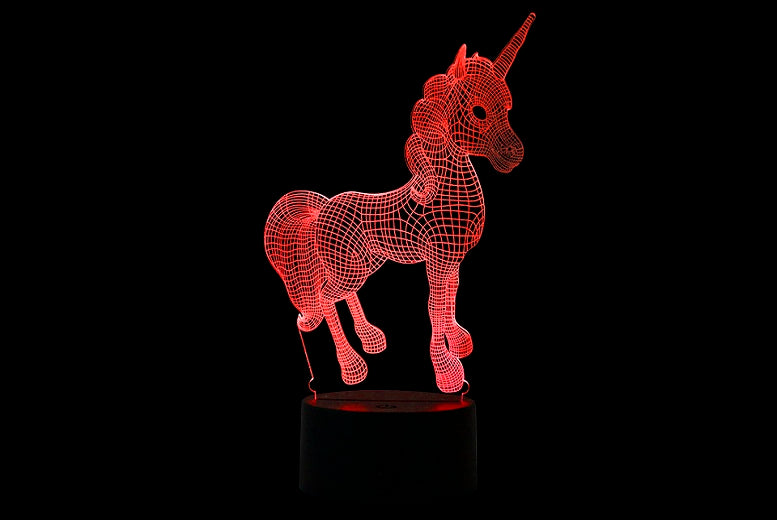 Colour Changing 3D Unicorn Night Light