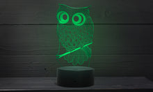 Load image into Gallery viewer, Colour Changing 3D Owl Night Light