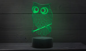 Colour Changing 3D Owl Night Light