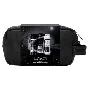 Lynx Black Wash Bag Gift Set, Black Bodyspray, Bodywash & anti-perspirant spray