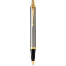 Load image into Gallery viewer, Parker IM Ballpoint Pen Brushed Metal Medium Point Blue Ink Gift Box