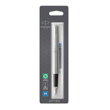 Load image into Gallery viewer, Parker Jotter Fountain Pen Stainless Steel Chrome Trim Medium Nib