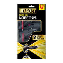 Load image into Gallery viewer, Deadfast Power Kill Mouse Trap Rodent Control Indoor &amp; Outdoor Twin 2 Pack