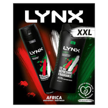 Load image into Gallery viewer, Lynx Africa XXL Duo Gift Set For Men Bodywash &amp; Bodyspray 2pcs Gifts For Him