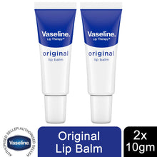 Load image into Gallery viewer, 2pk of 10g Vaseline Lip Therapy Lip Balm Moisturising Original or Rossy Tinted