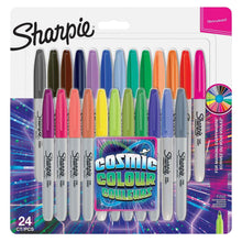 Load image into Gallery viewer, Sharpie Permanent Marker Pens Fine Point Limited Edition Cosmic Colours Pack 24