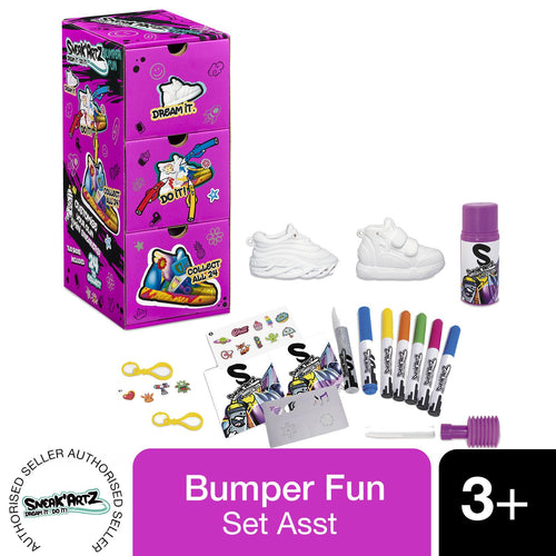 Sneak Artz BumperFun Set of 2 Sneakers with ArtAccessories, 24 Styles to Collect