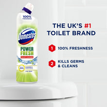 Load image into Gallery viewer, 3x Domestos Power Fresh Antibacterial Toilet Cleaner Lime Fresh, 700 ml